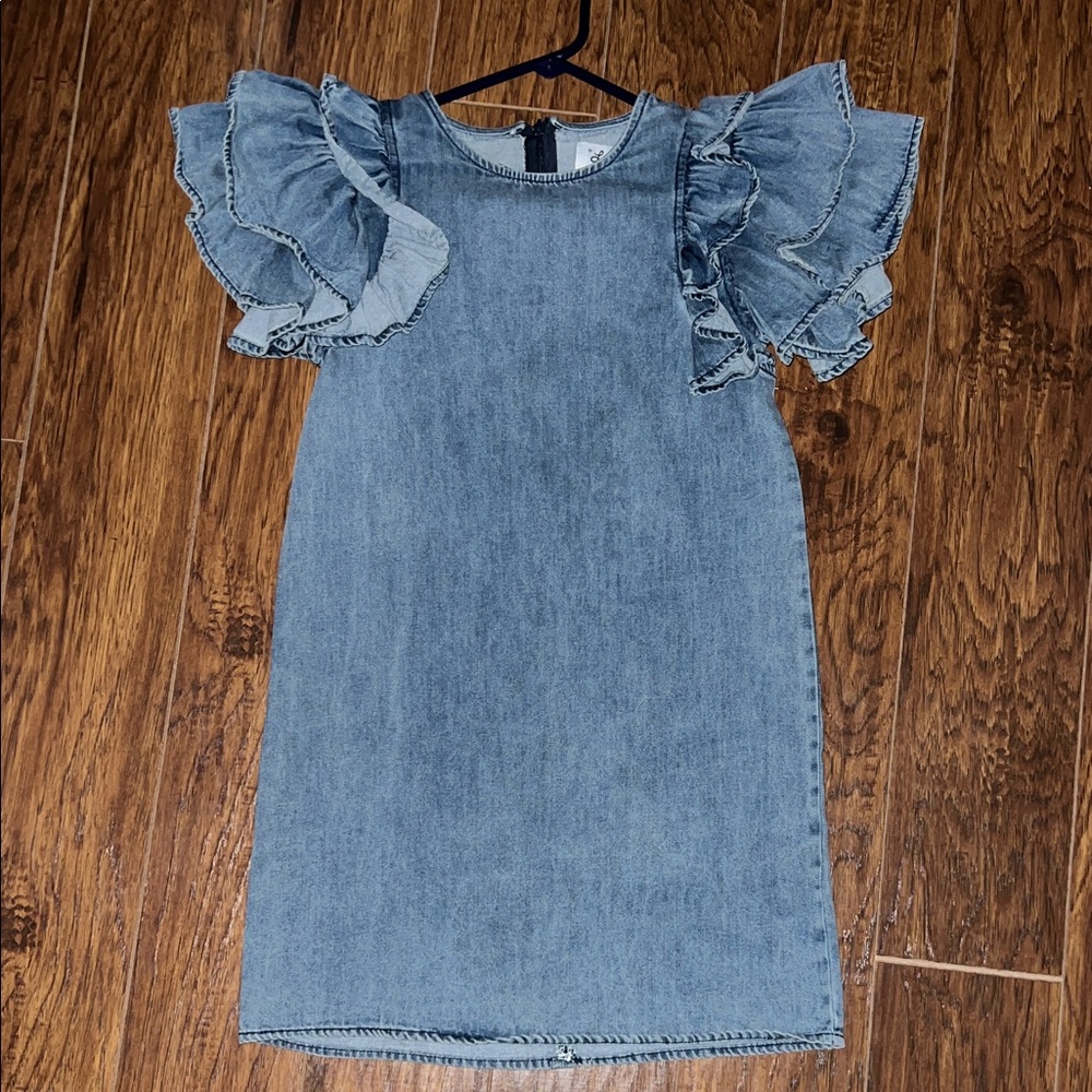 Lola + The Boys Blue Ruffle Sleeve Dress